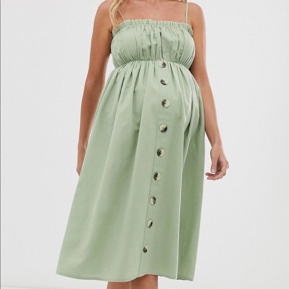 ASOS Maternity Cami Burton Linen Dress - NWT